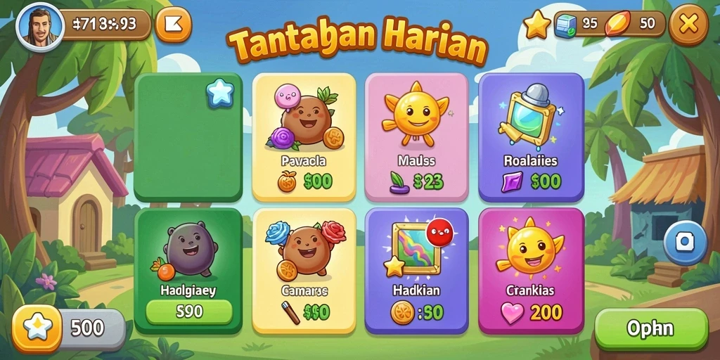 Tampilan menu utama yang intuitif dan menarik.