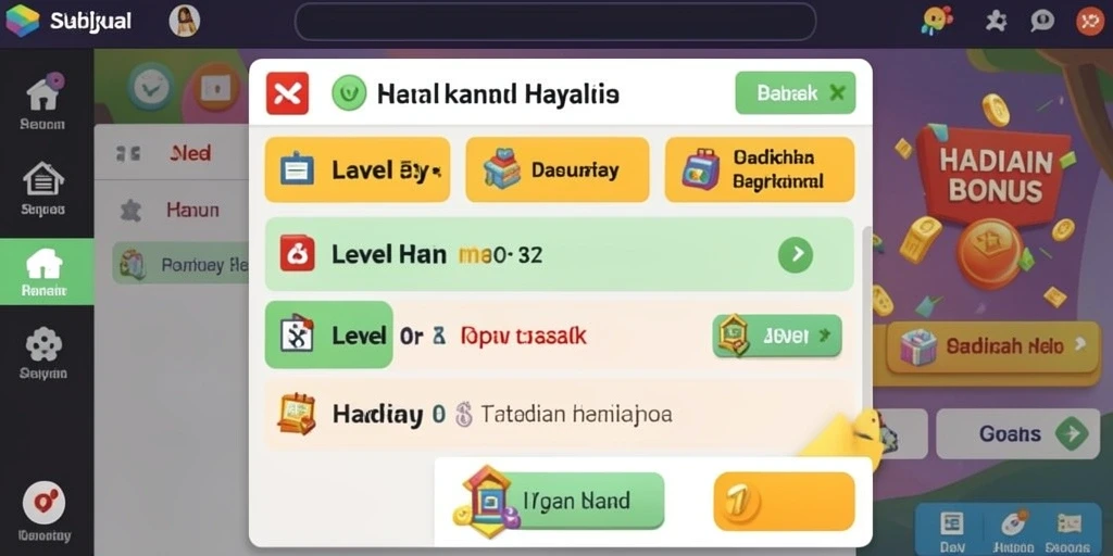 Screenshot menampilkan level pertama yang penuh warna.