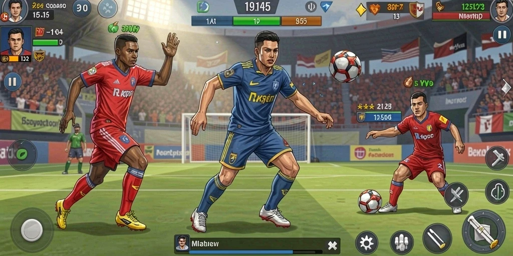Tangkapan layar dari karakter utama dalam aksi.